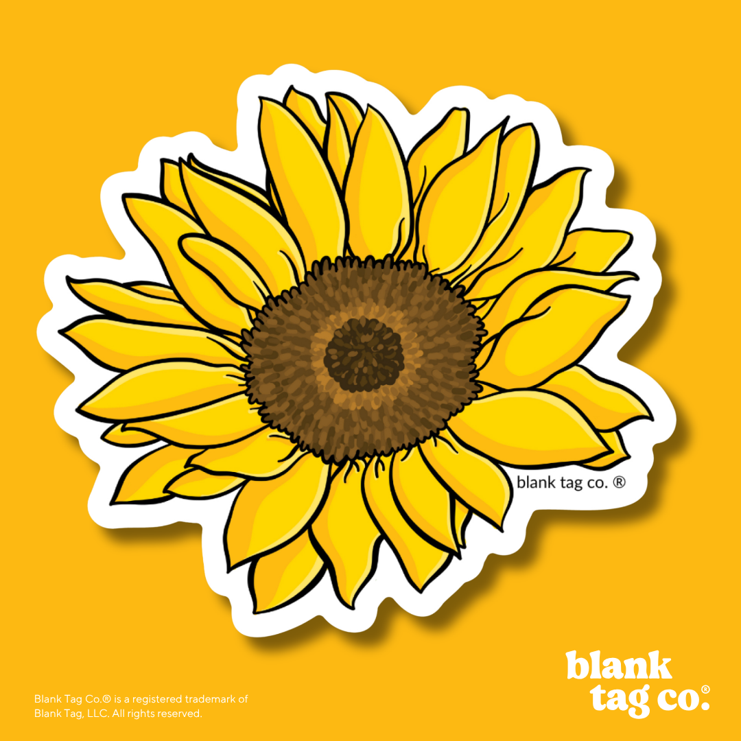 Blank Tag Co.® Waterproof Sticker - Sunflower