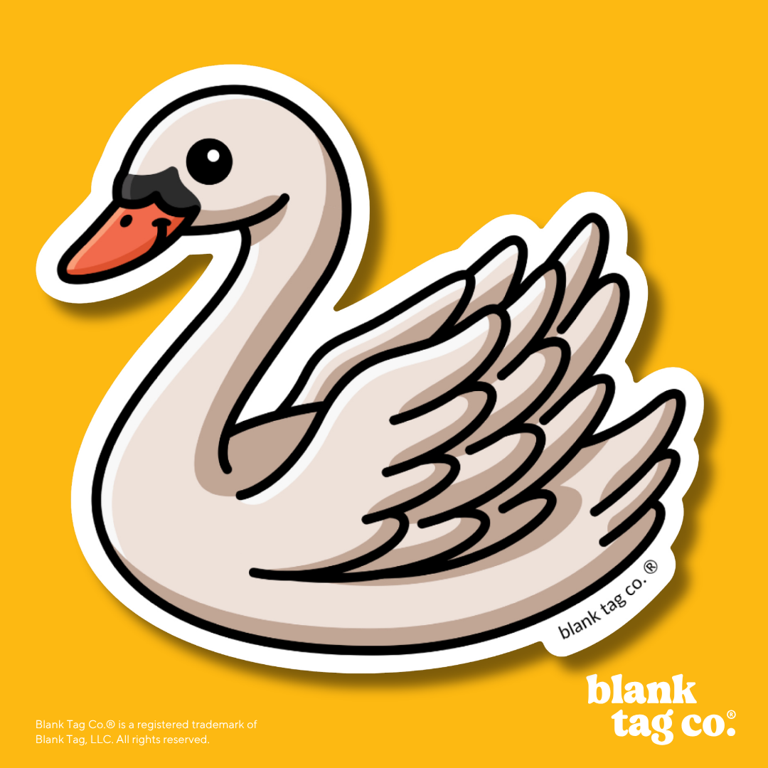 Blank Tag Co.® Waterproof Sticker - Swan