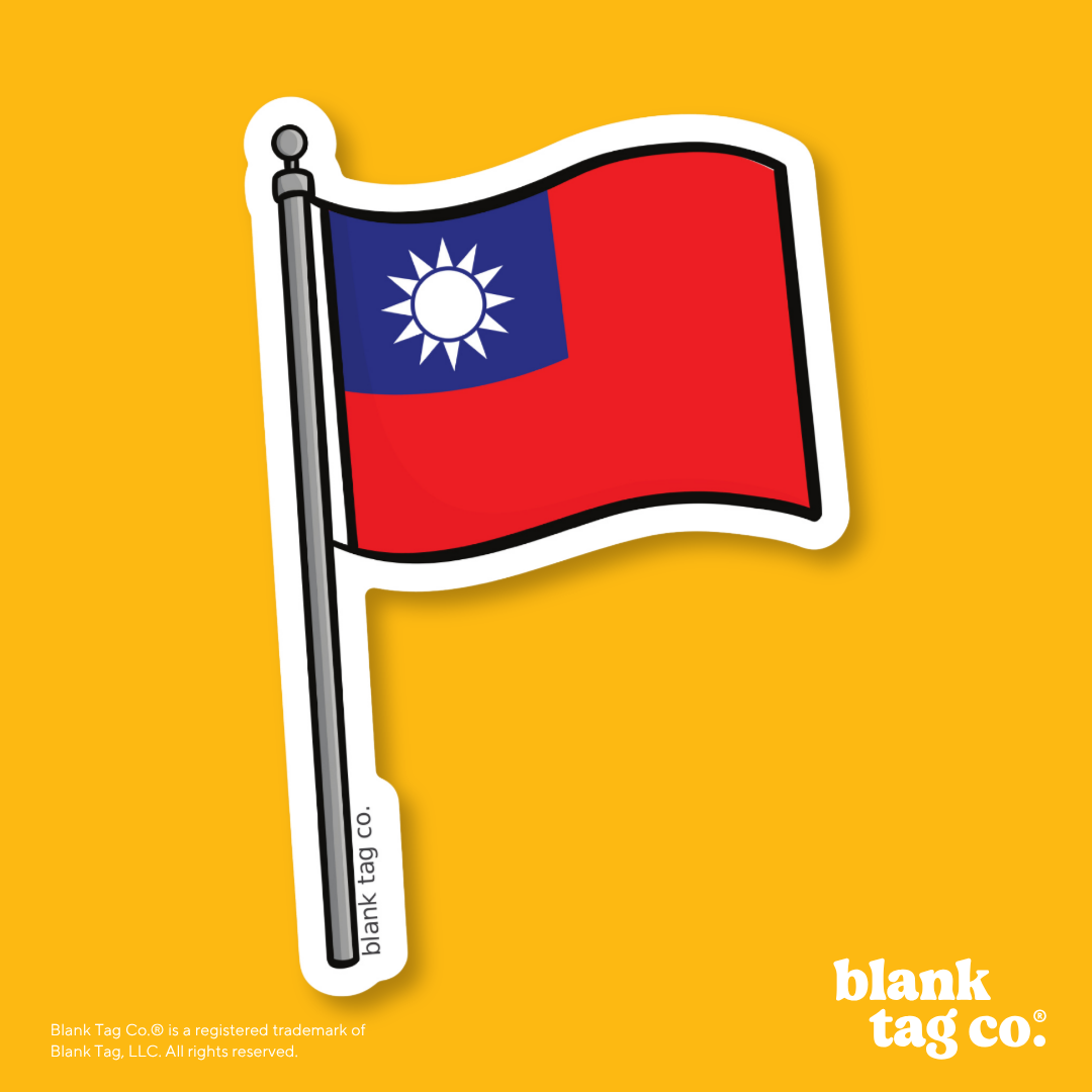 Blank Tag Co.® Waterproof Sticker - Taiwan Flag