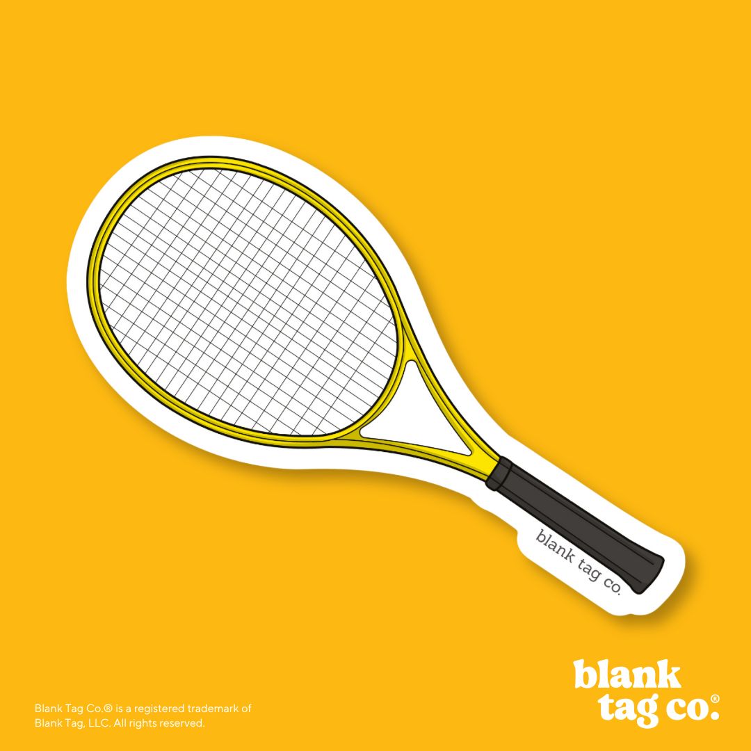 Blank Tag Co.® Waterproof Sticker - Tennis Racket