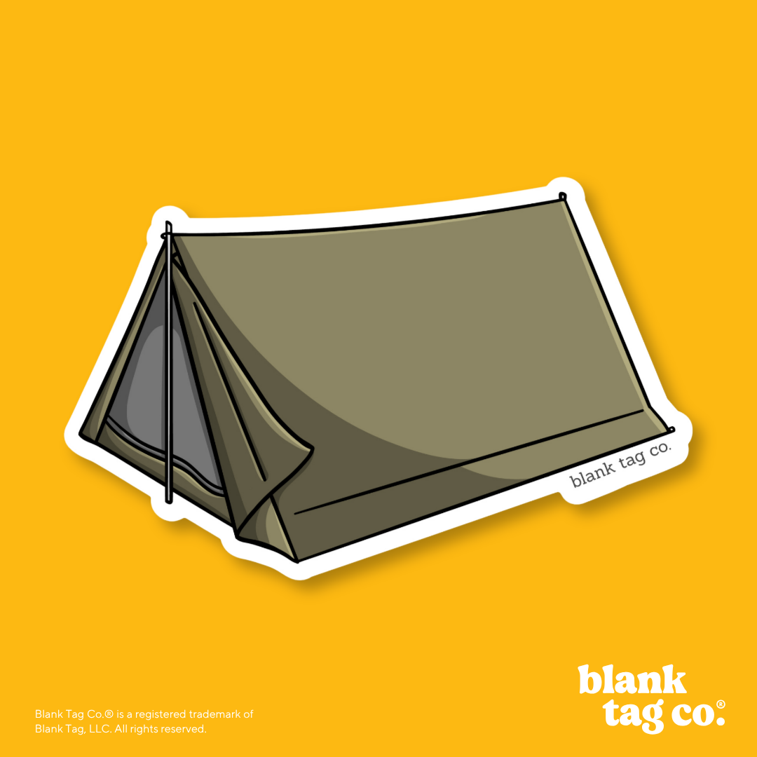 Blank Tag Co.® Waterproof Sticker - Tent