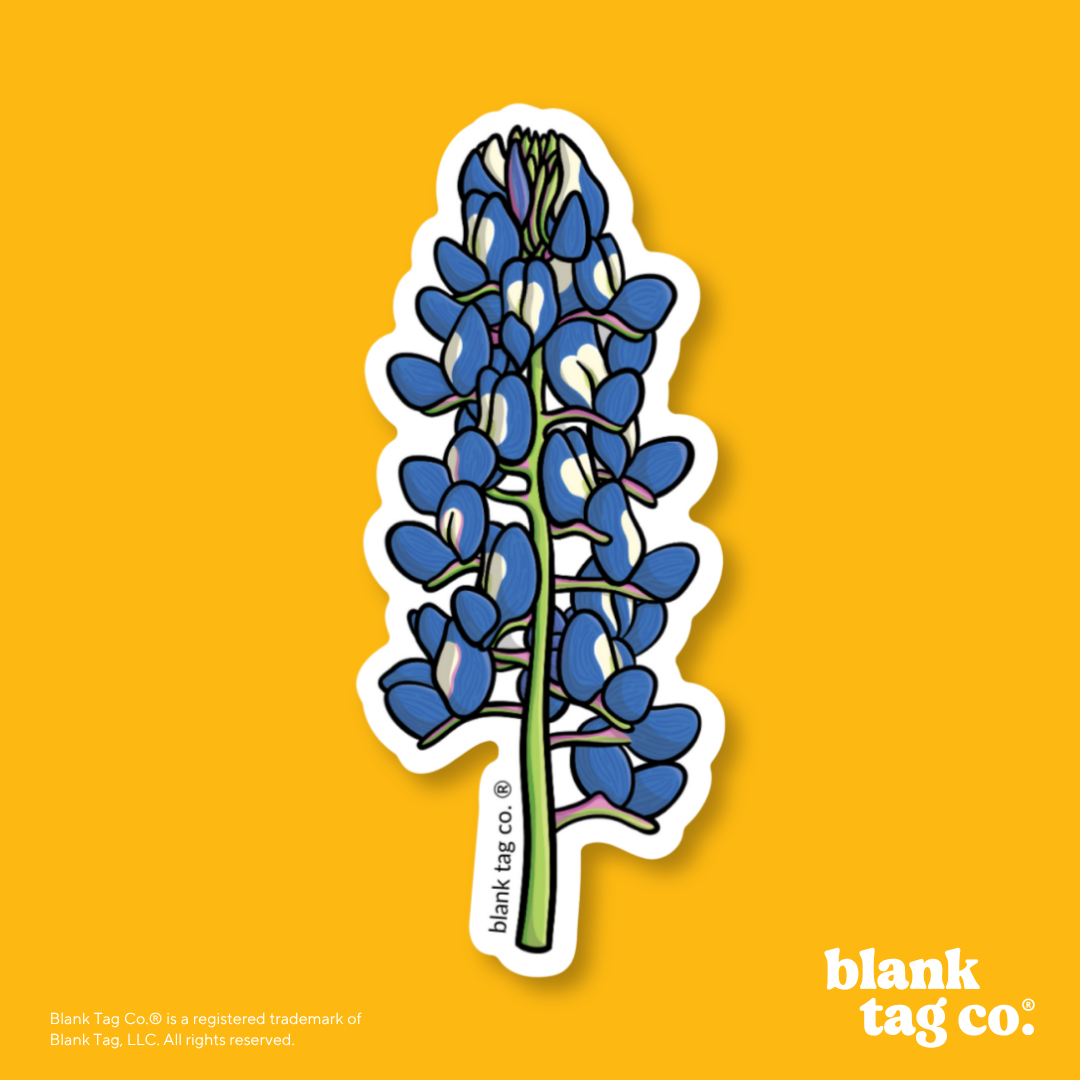 Blank Tag Co.® Waterproof Sticker - Texas Bluebonnet