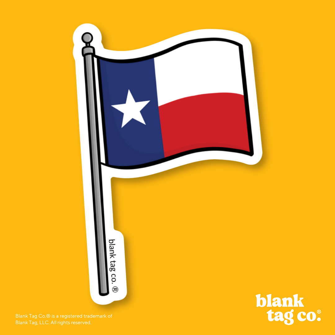 Blank Tag Co.® Waterproof Sticker - Texas Flag