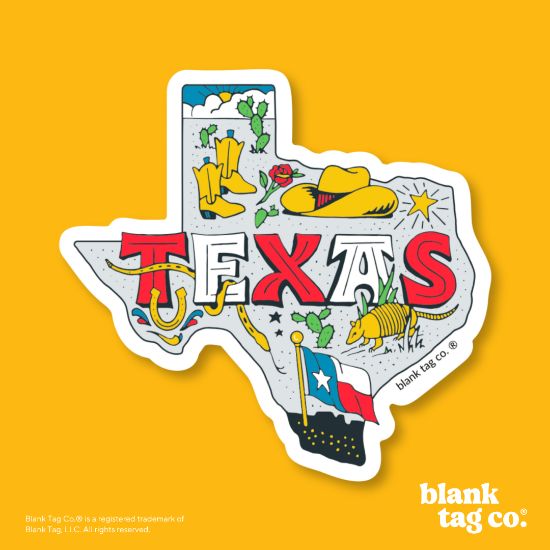 Blank Tag Co.® Waterproof Sticker - Texas State