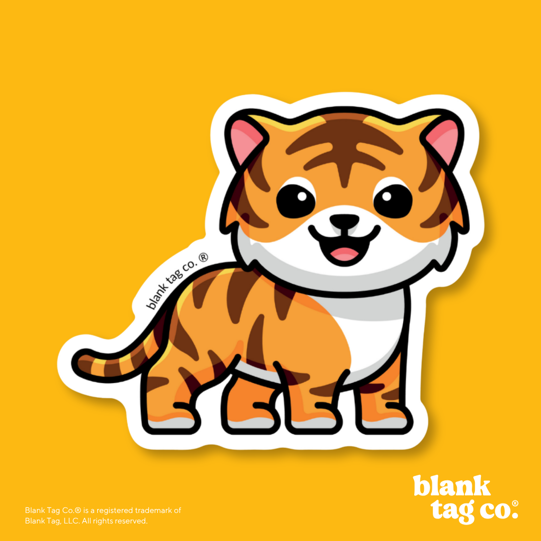 Blank Tag Co.® Waterproof Sticker - Tiger
