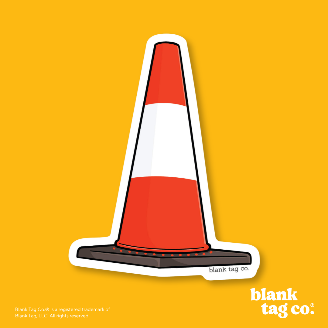 Blank Tag Co.® Waterproof Sticker - Traffic Cone