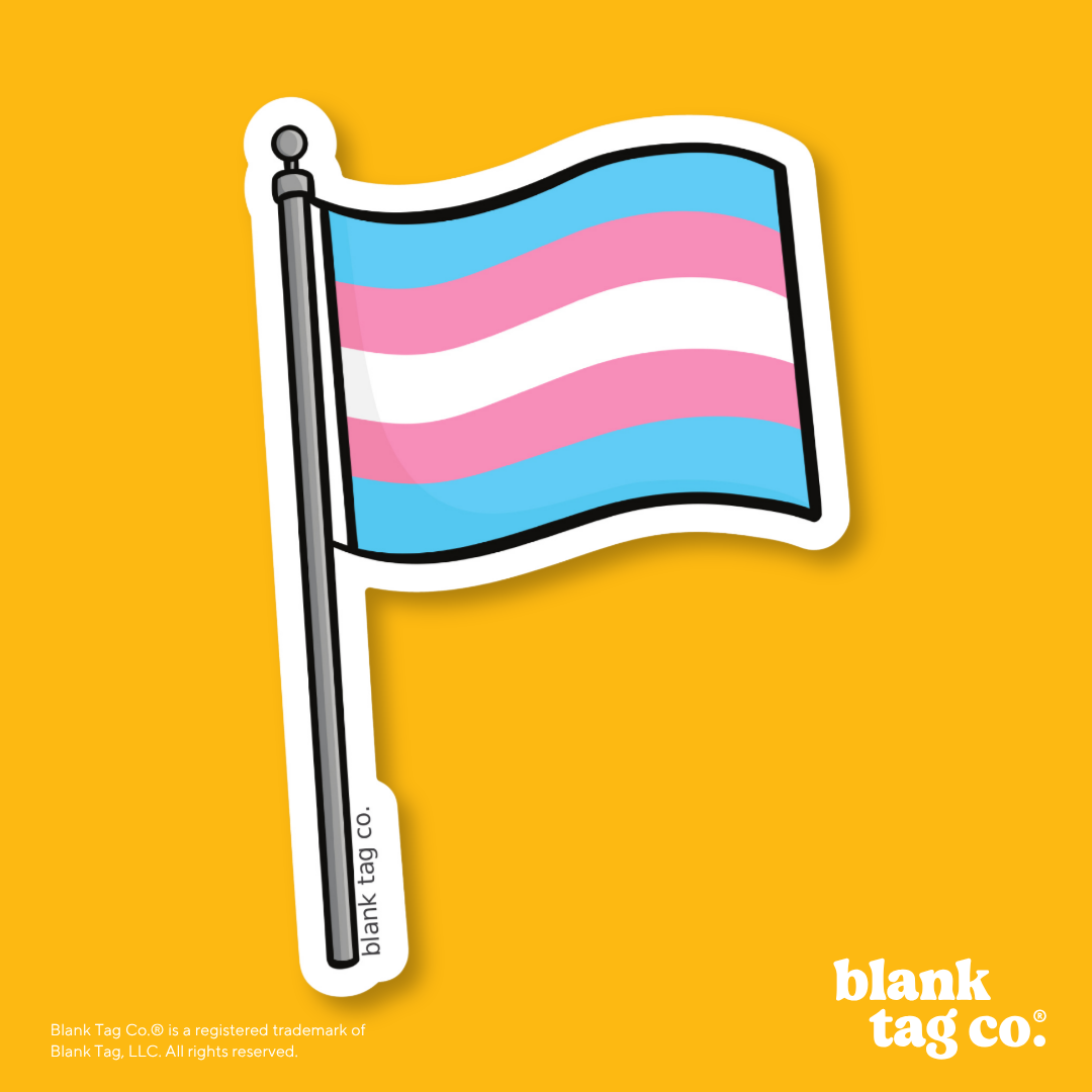 Blank Tag Co.® Waterproof Sticker - Transgender Pride Flag