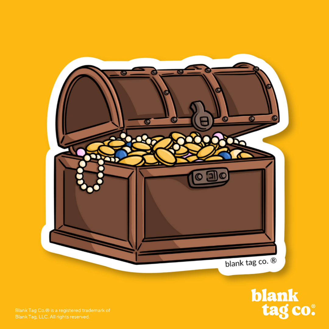 Blank Tag Co.® Waterproof Sticker - Treasure Chest
