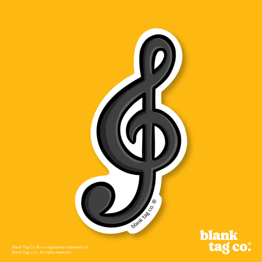 Blank Tag Co.® Waterproof Sticker - Treble Clef