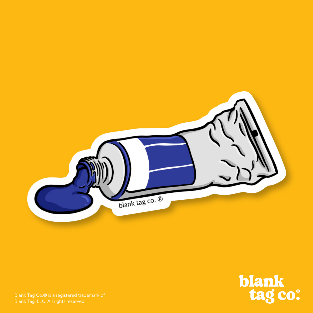 Blank Tag Co.® Waterproof Sticker - Tube of Paint