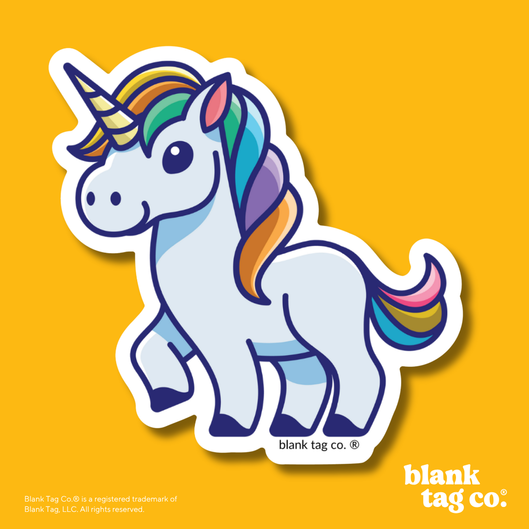Blank Tag Co.® Waterproof Sticker - Unicorn
