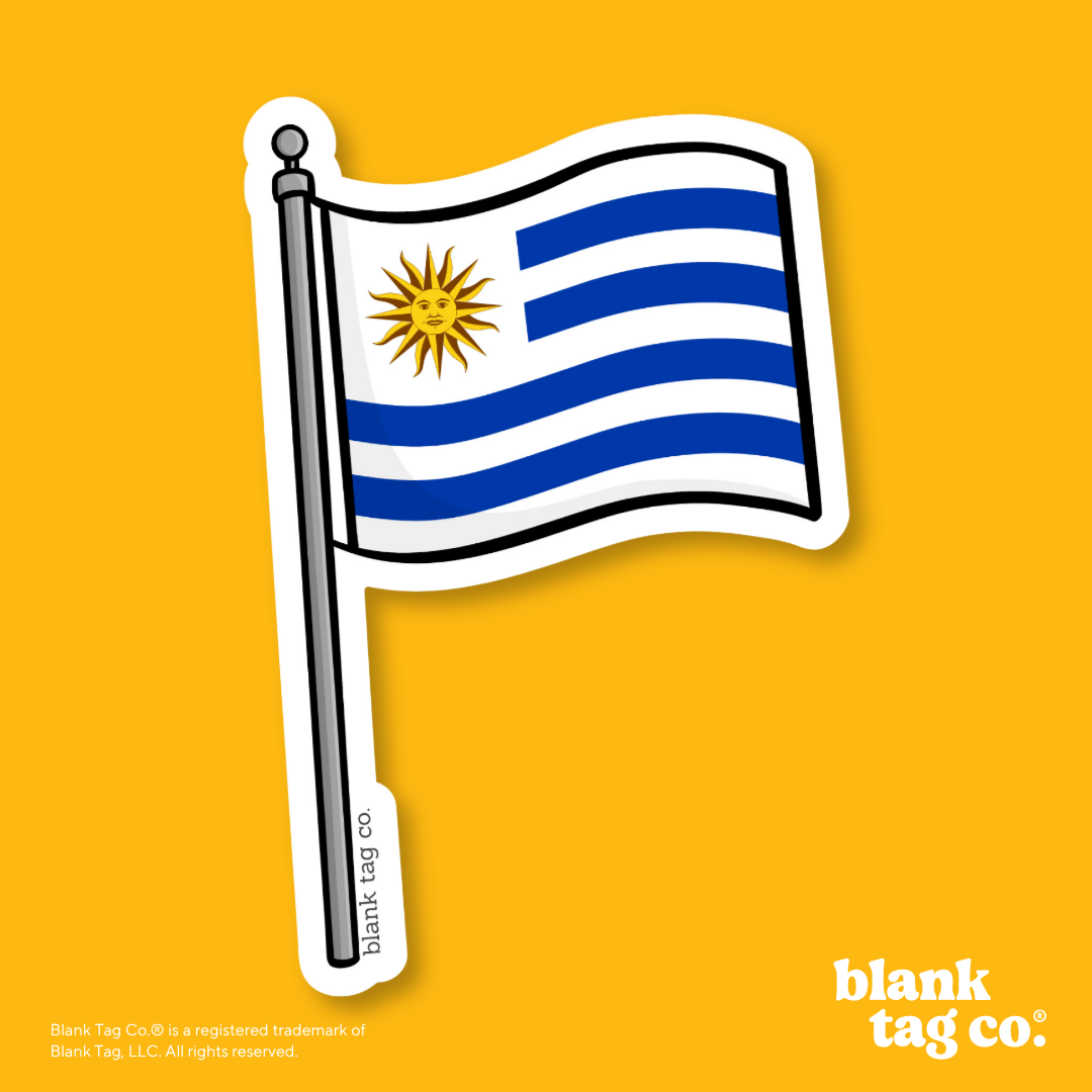 Blank Tag Co.® Waterproof Sticker - Uruguay Flag