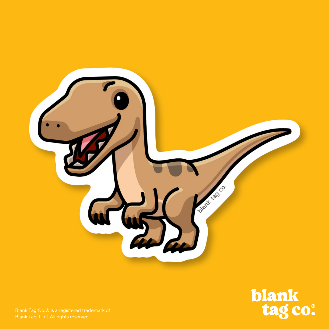 Blank Tag Co.® Waterproof Sticker - Velociraptor