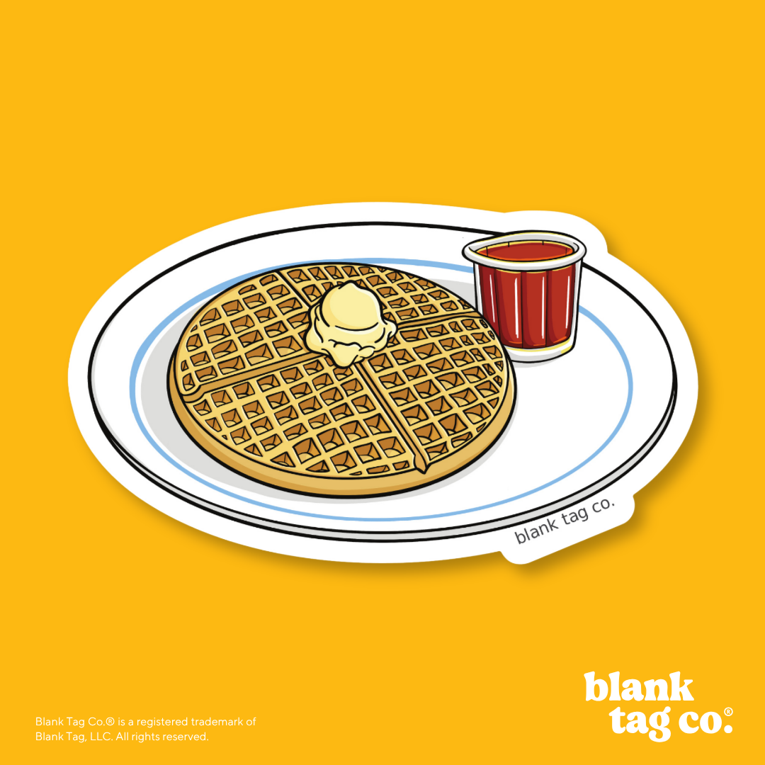 Blank Tag Co.® Waterproof Sticker - Waffle