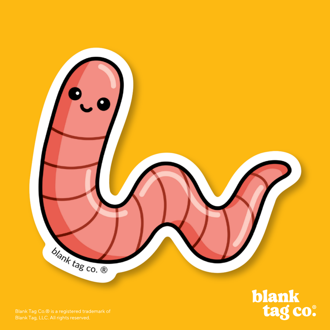 Blank Tag Co.® Waterproof Sticker - Worm