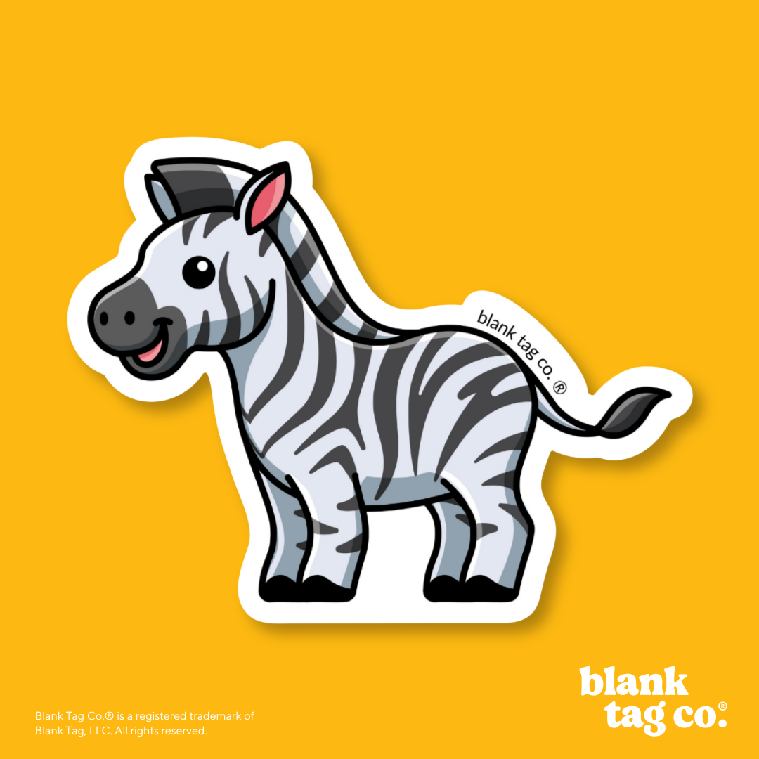 Blank Tag Co.® Waterproof Sticker - Zebra
