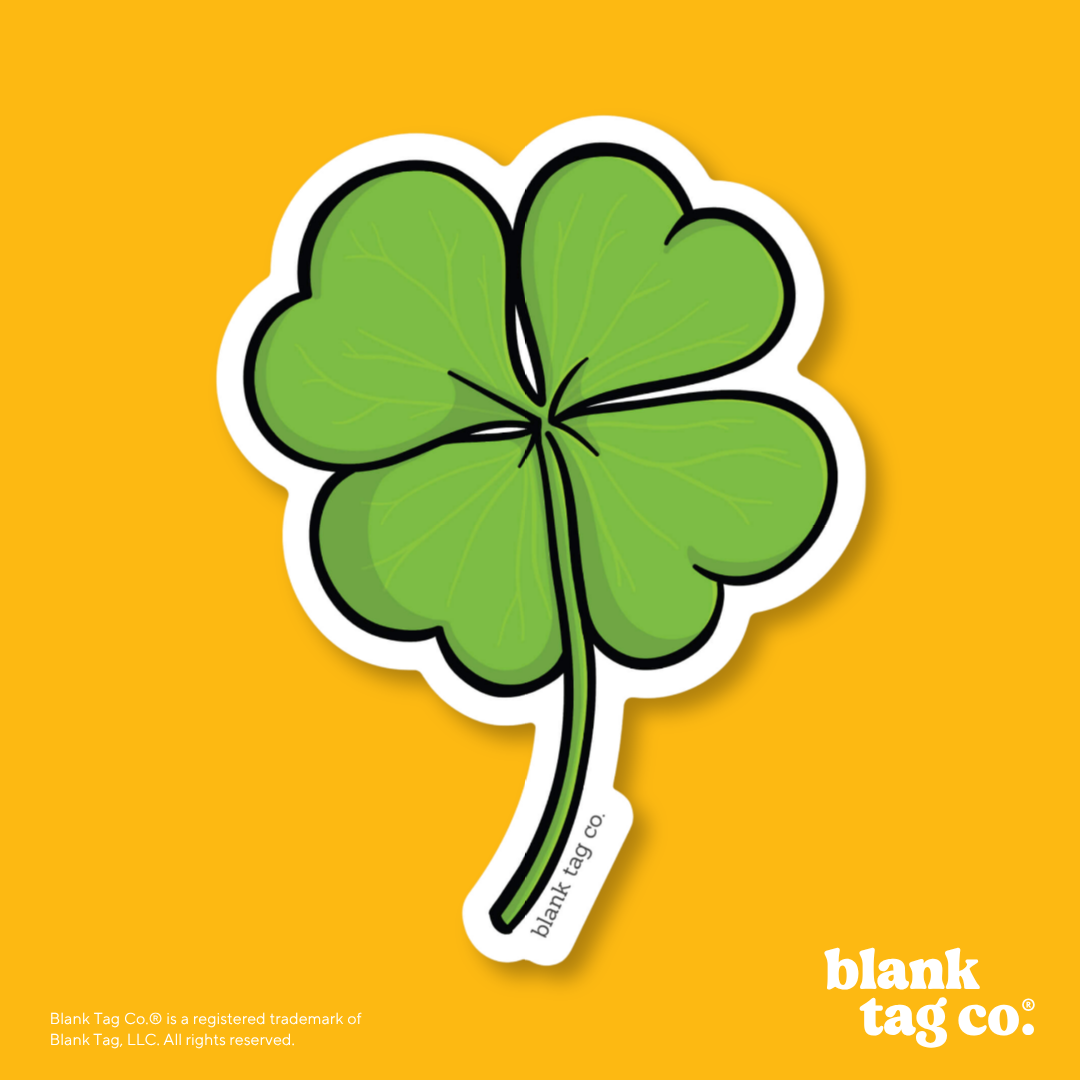 Blank Tag Co.® Waterproof Sticker - 4 Leaf Clover