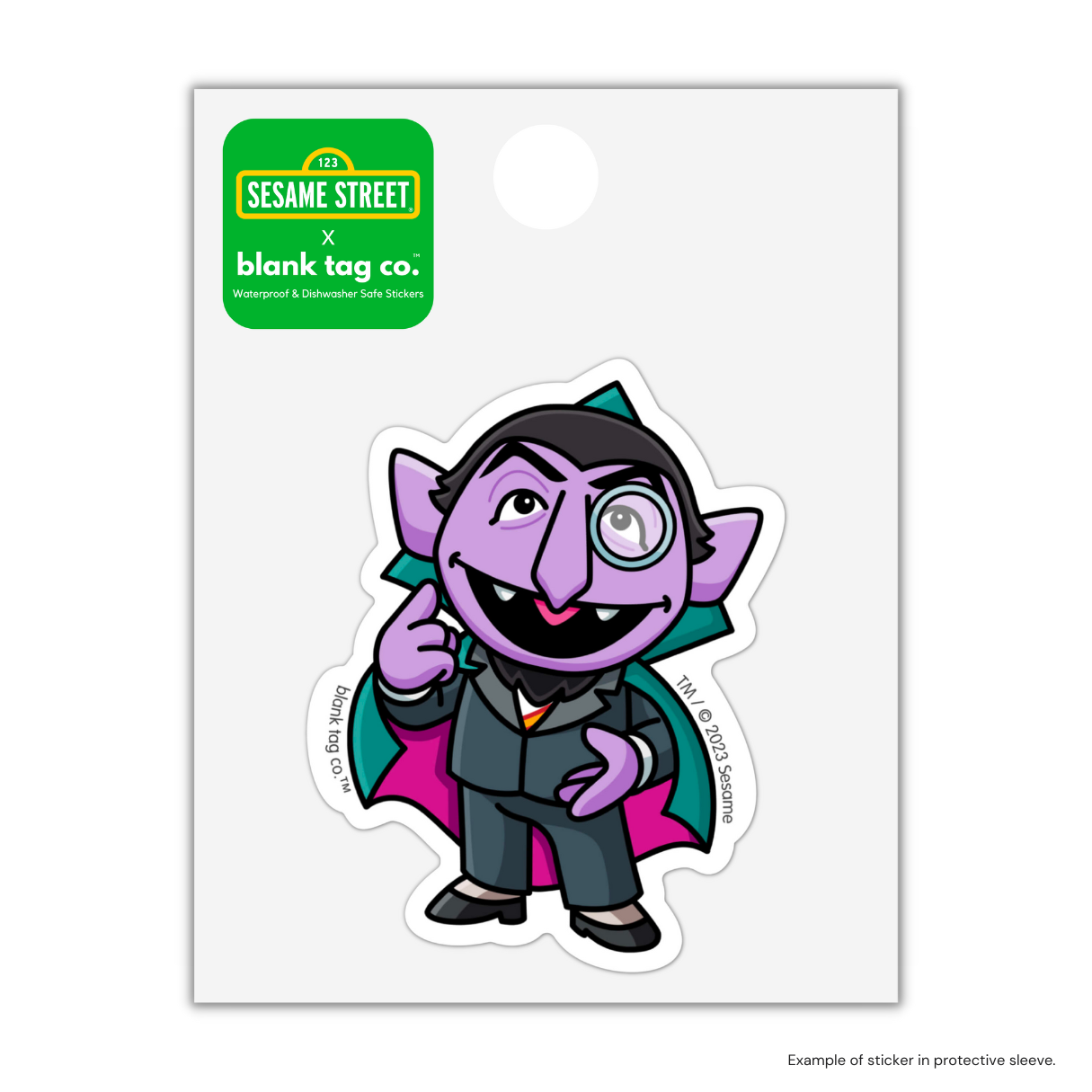 Sesame Street® Count von Count Waterproof Sticker