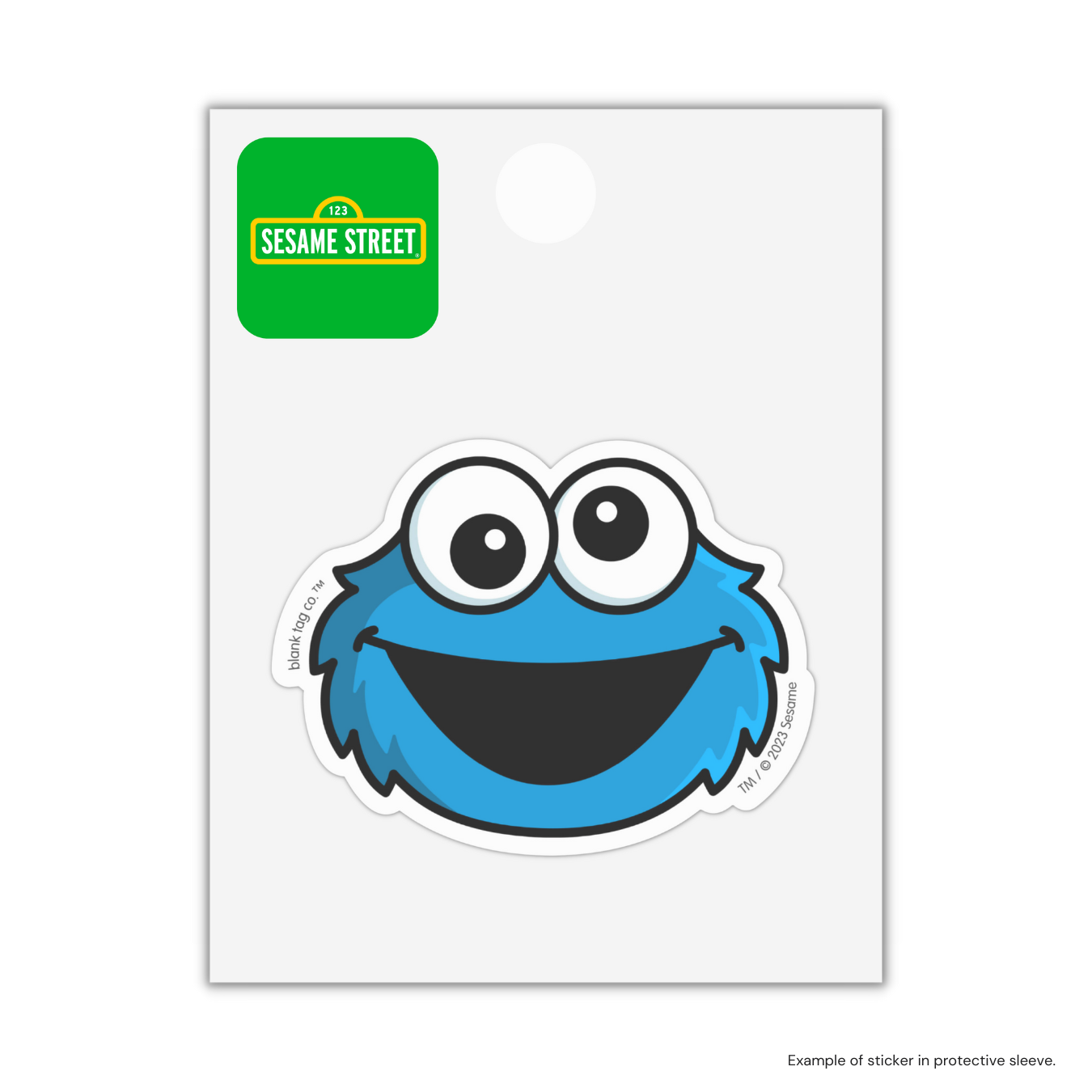 Sesame Street® Cookie Monster Face Waterproof Sticker