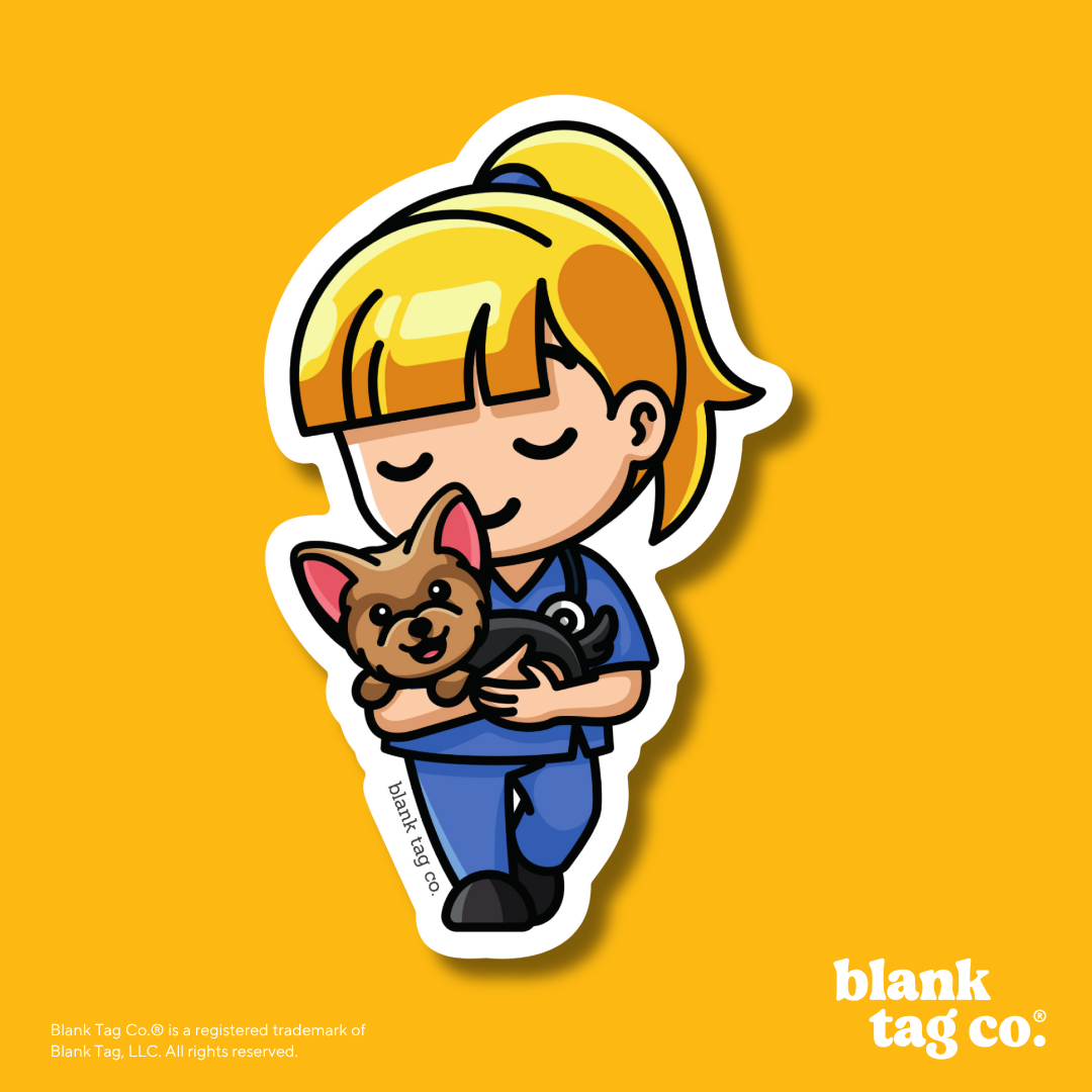 Blank Tag Co.® Waterproof Sticker - Female Vet Tech