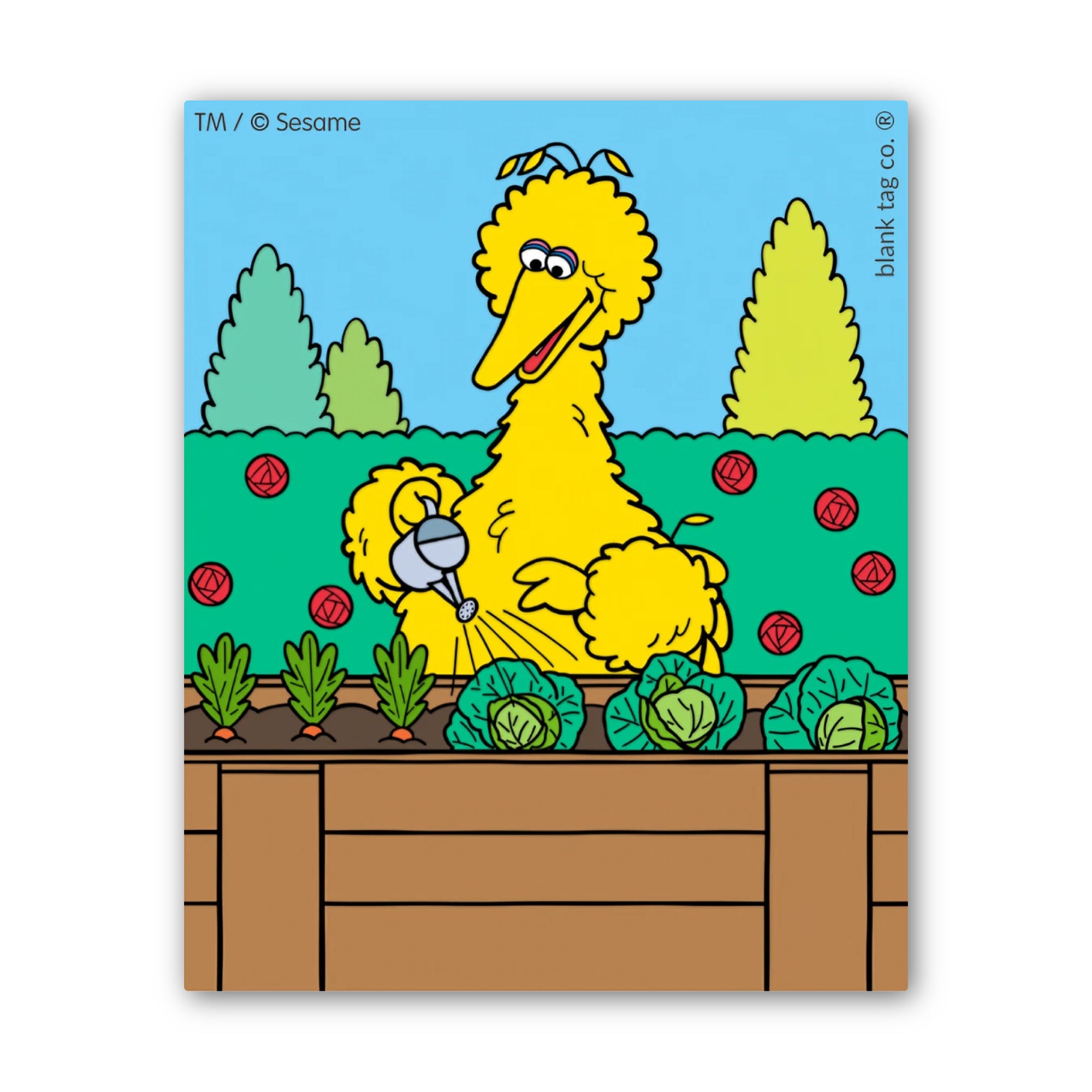 Sesame Street® Waterproof Sticker - Gardening Big Bird