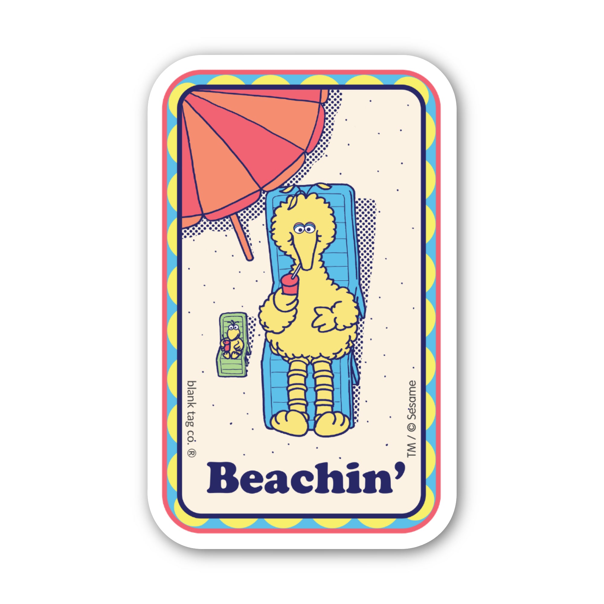 Sesame Street® Waterproof Sticker - Beachin' Big Bird