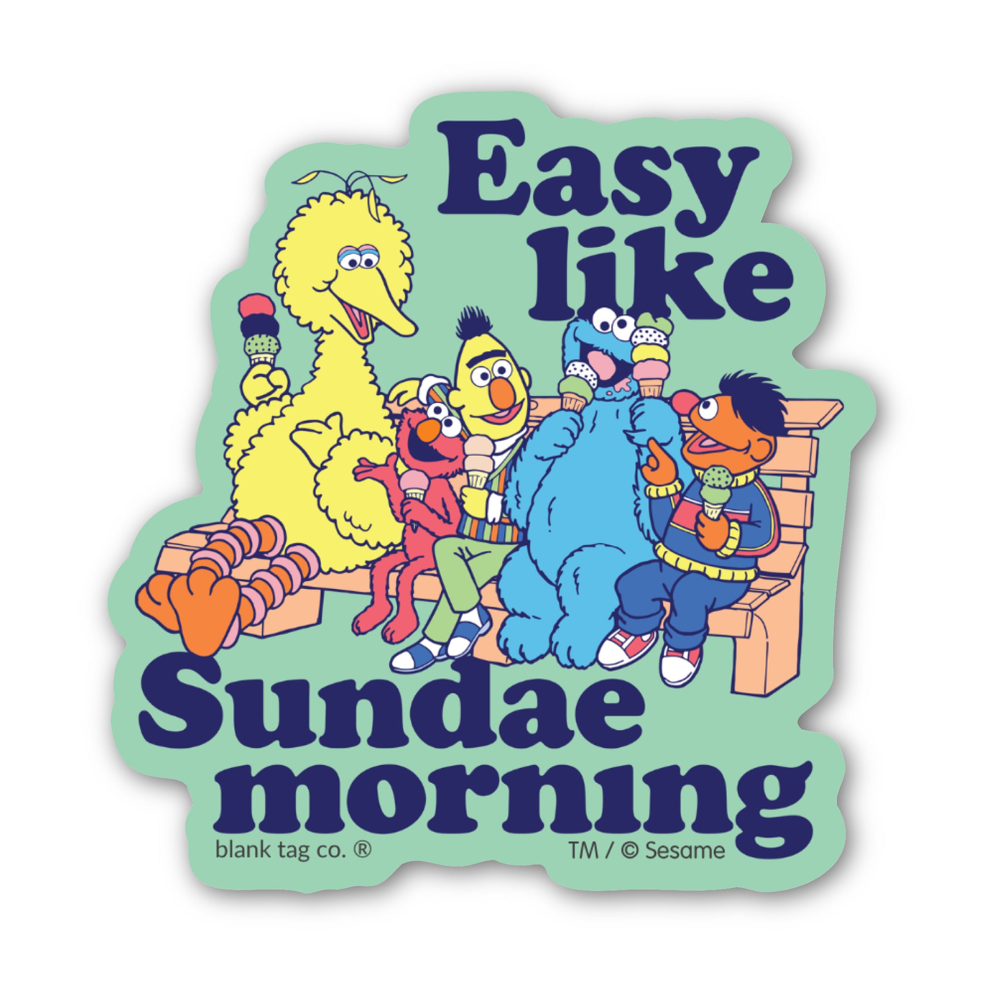 Sesame Street® Waterproof Sticker - Easy Like Sundae Morning