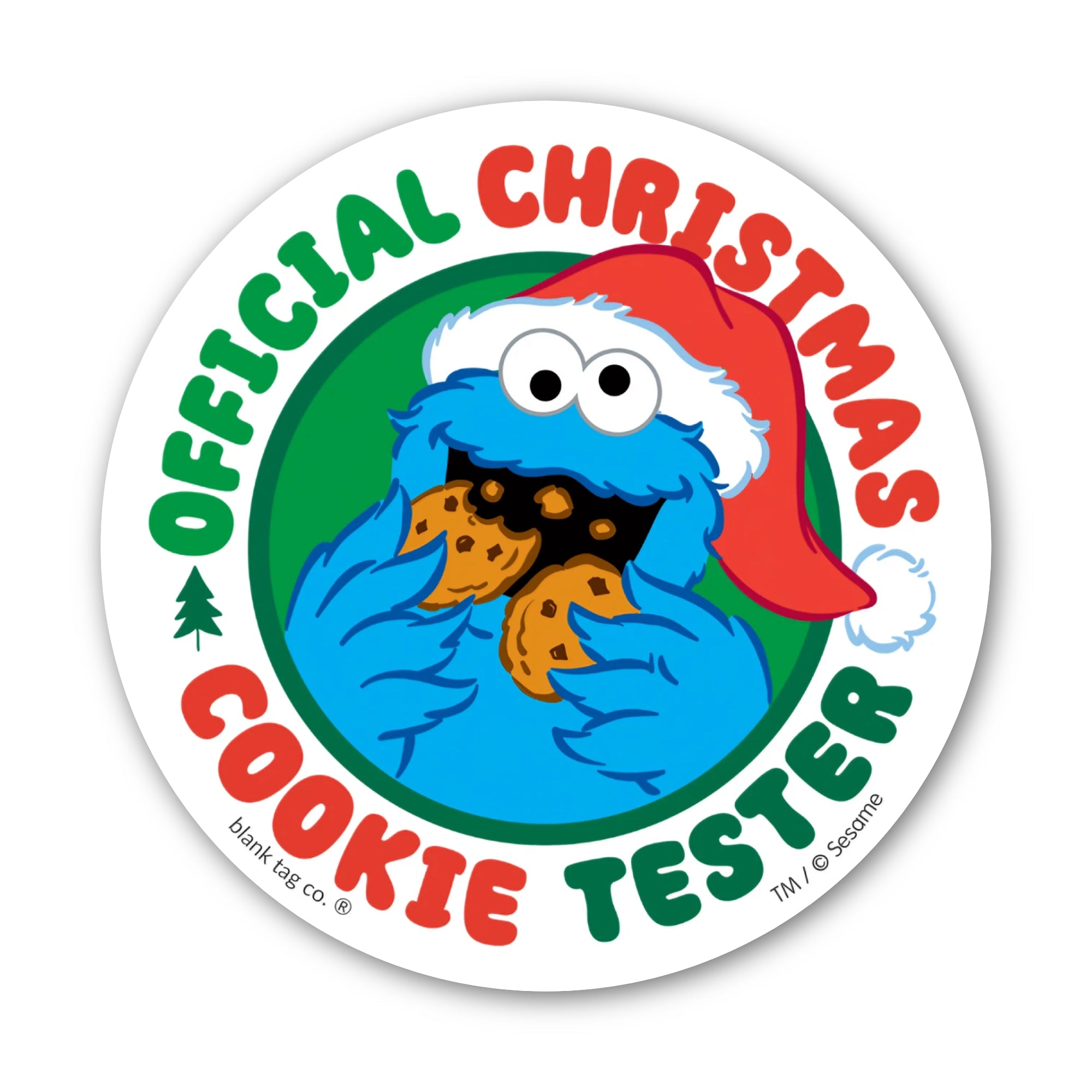 Sesame Street® Waterproof Sticker - Official Christmas Cookie Tester