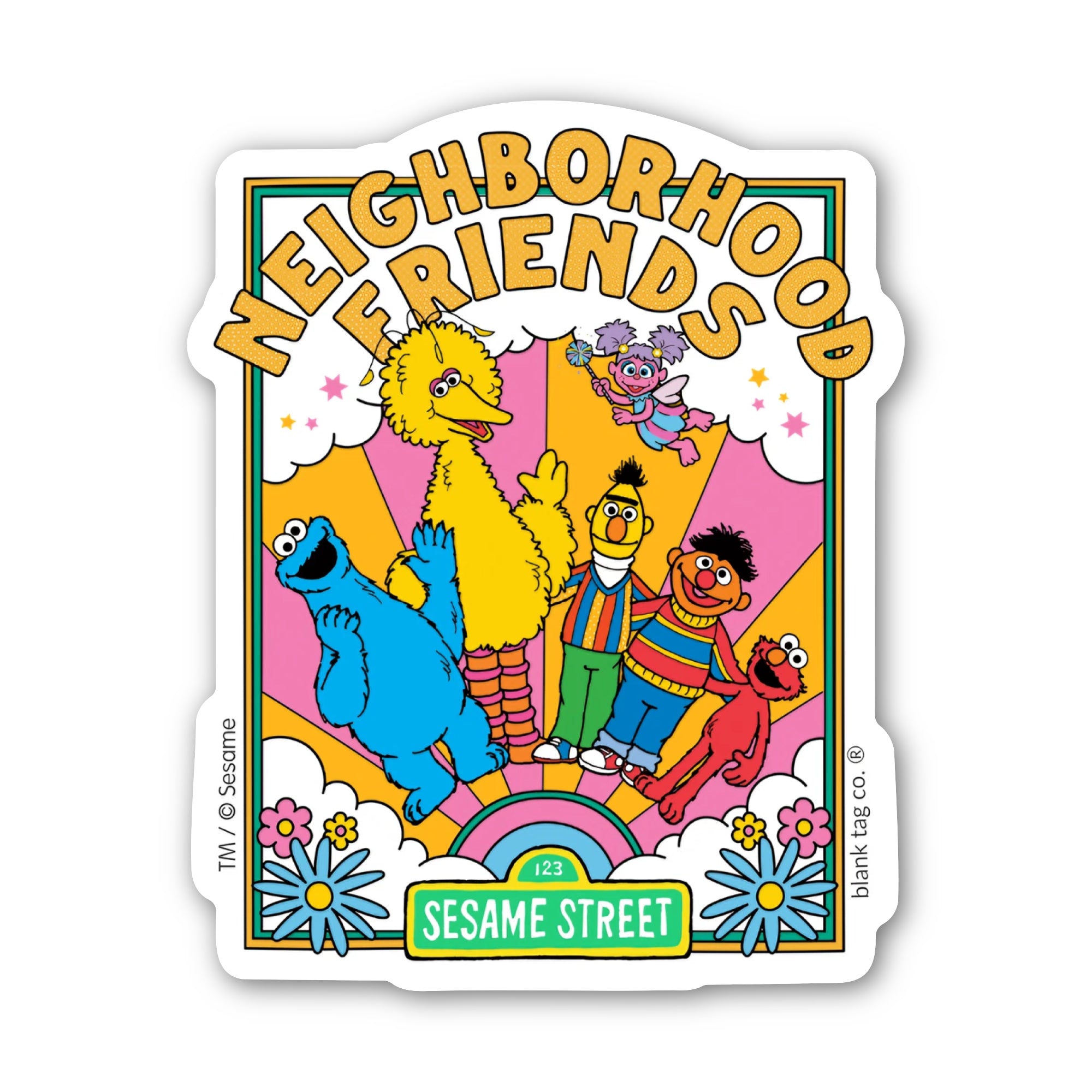 Sesame Street® Waterproof Sticker - Sesame Street Neighborhood Friends