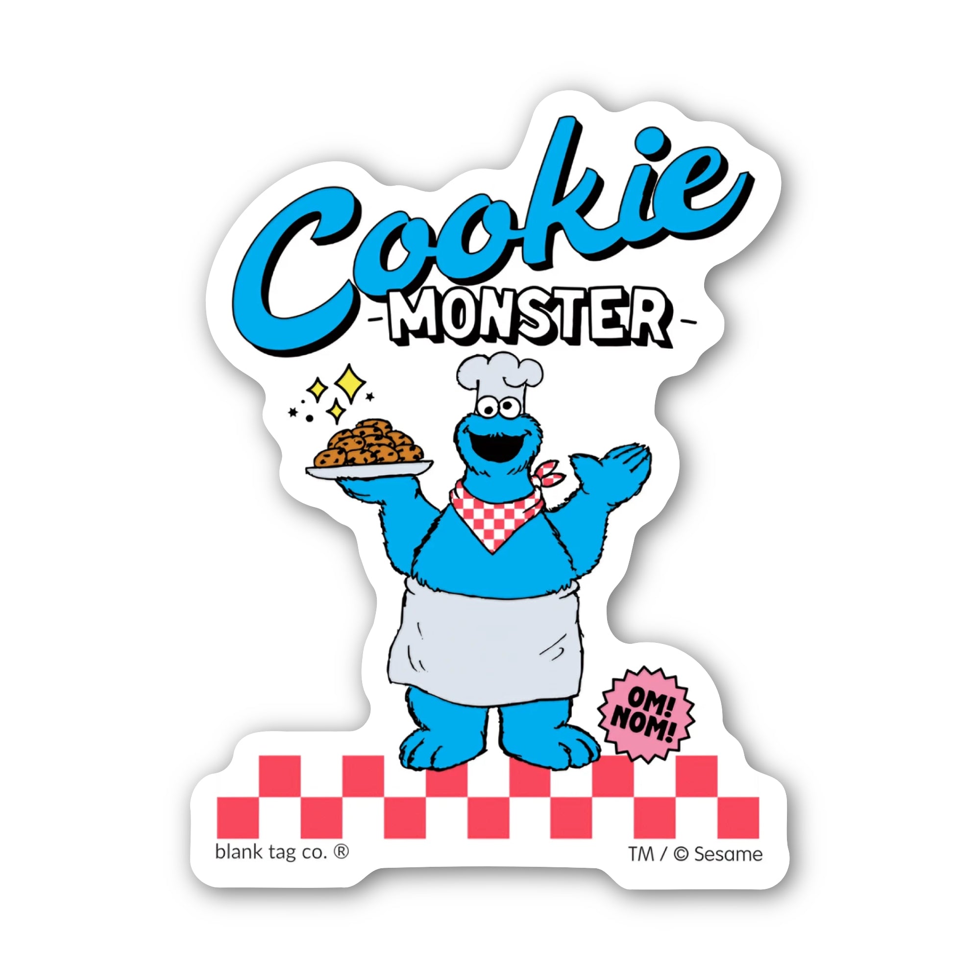 Sesame Street® Waterproof Sticker - Cookie Monster Om! Nom!