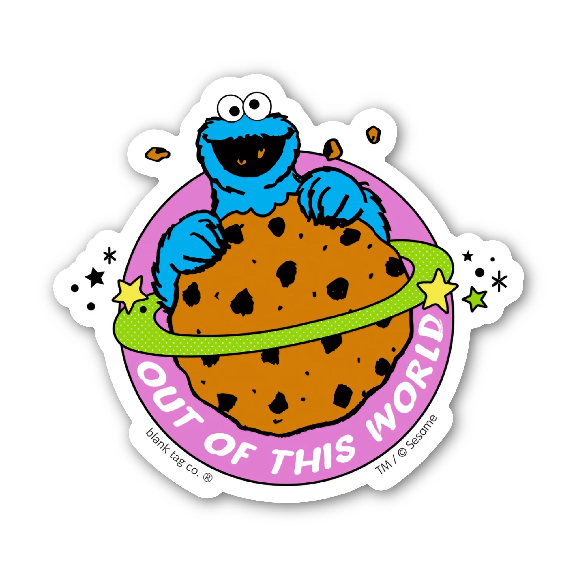 Sesame Street® Waterproof Sticker - Out Of This World Cookie Monster