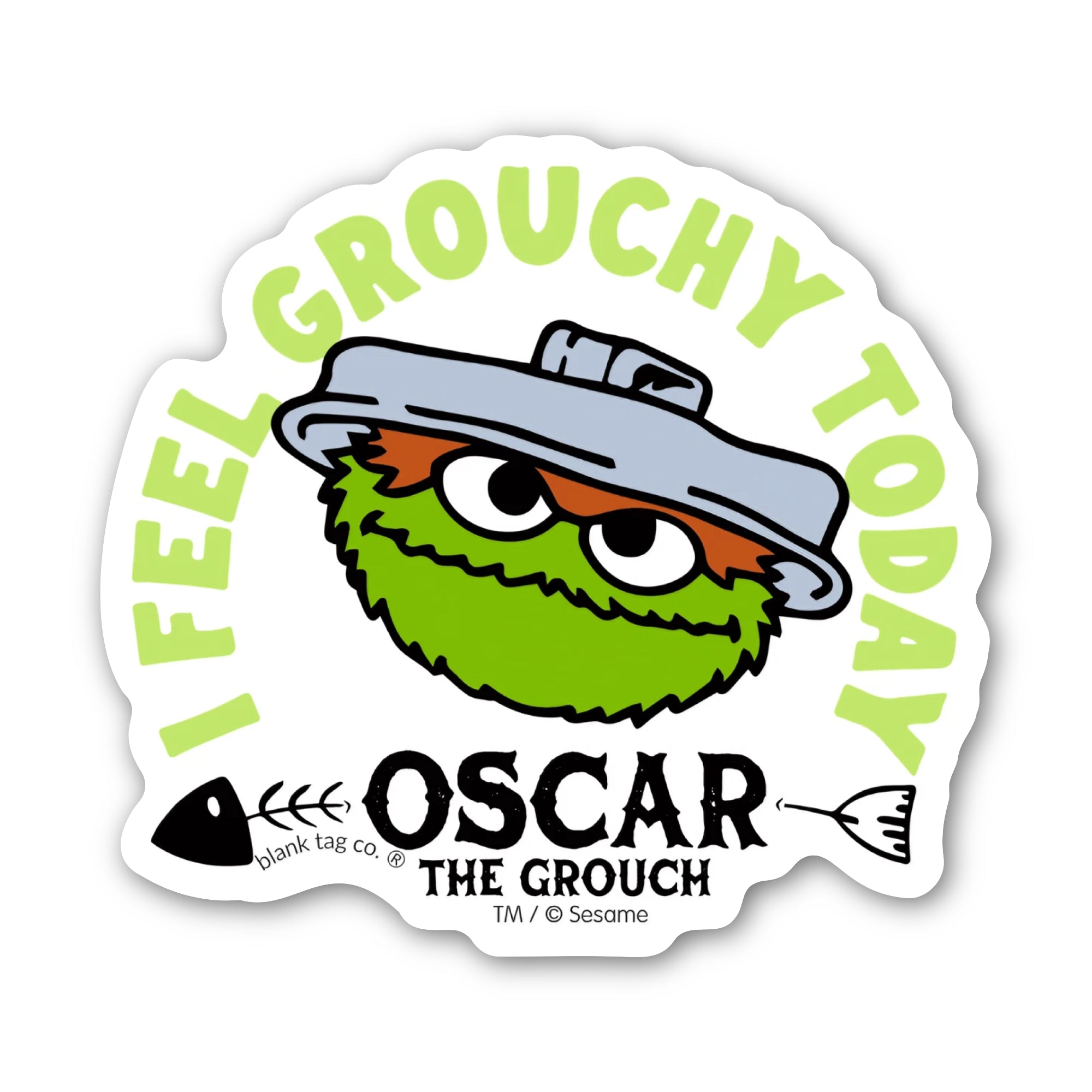 Sesame Street® Waterproof Sticker - I Feel Grouchy Today