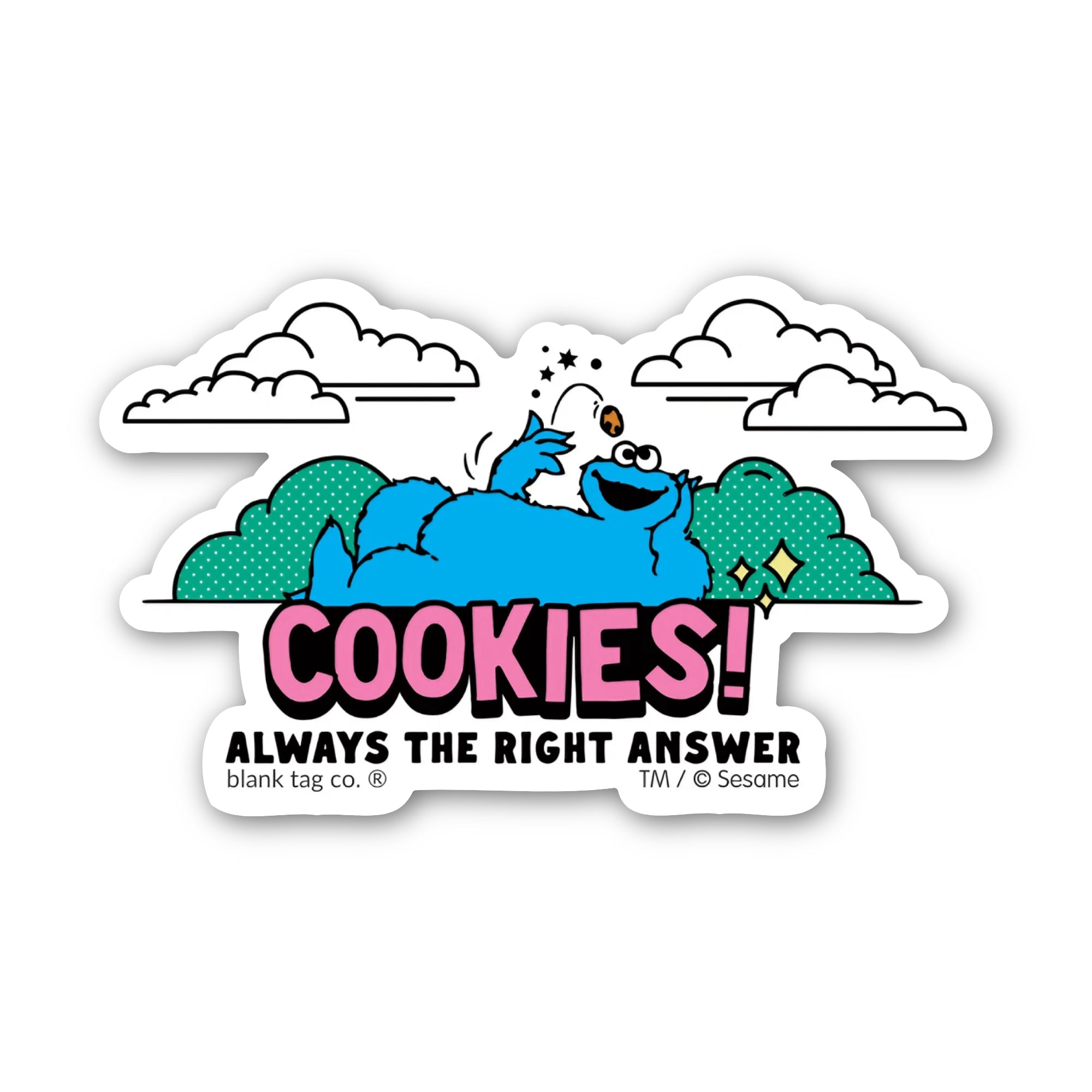 Sesame Street® Waterproof Sticker - Cookies! Always Right Answer