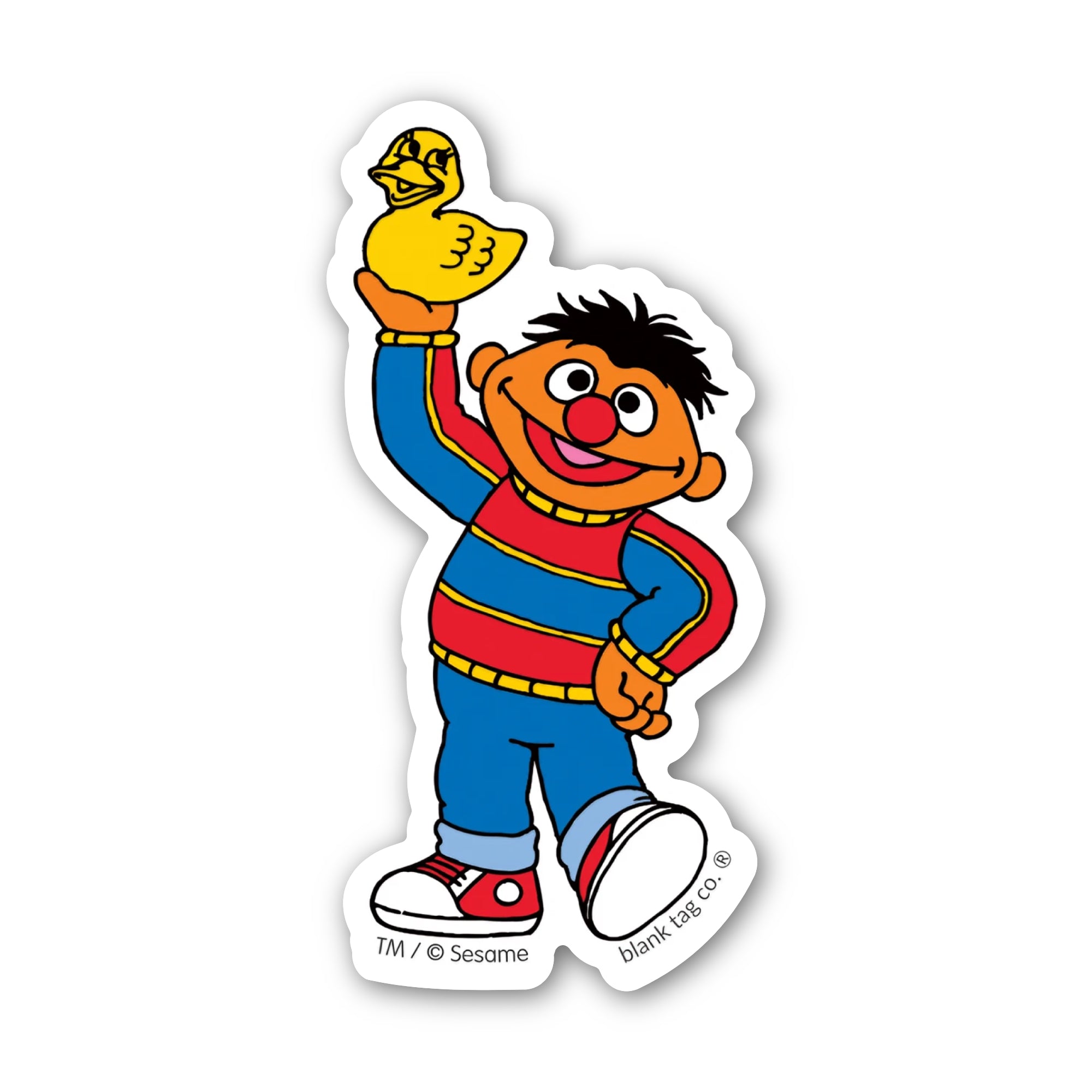Sesame Street® Waterproof Sticker - Ernie With A Rubber Ducky