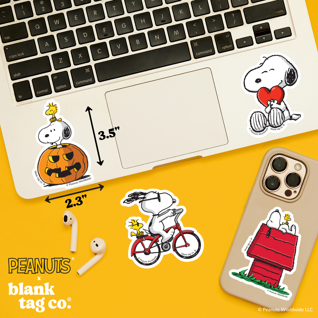Peanuts® Waterproof Sticker - Snoopy and Woodstock In A Pumpkin