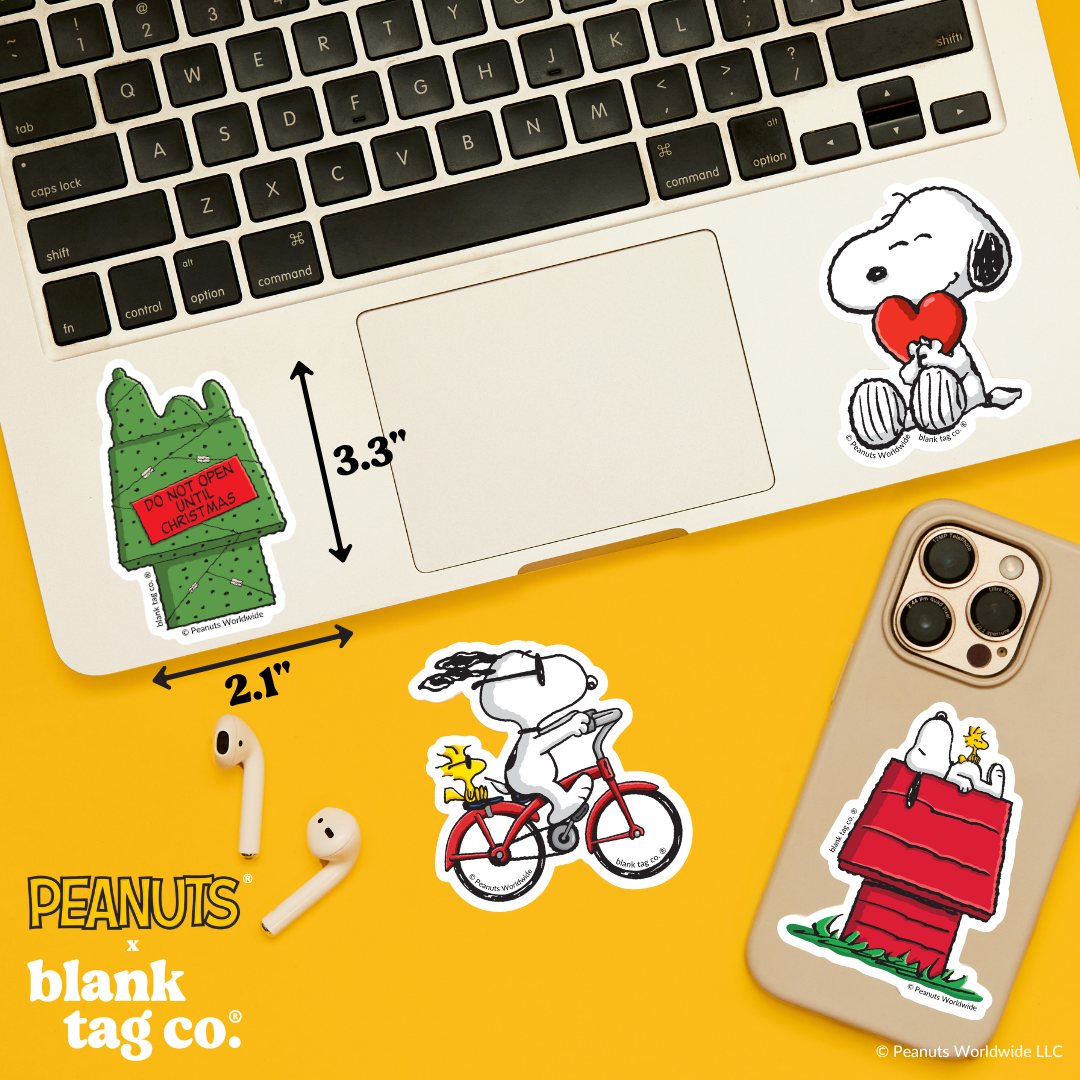 Peanuts® Waterproof Sticker - Gift Wrapped Snoopy