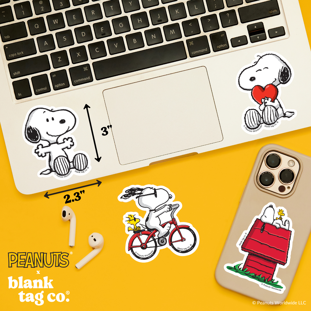 Peanuts® Waterproof Sticker - Happy Snoopy