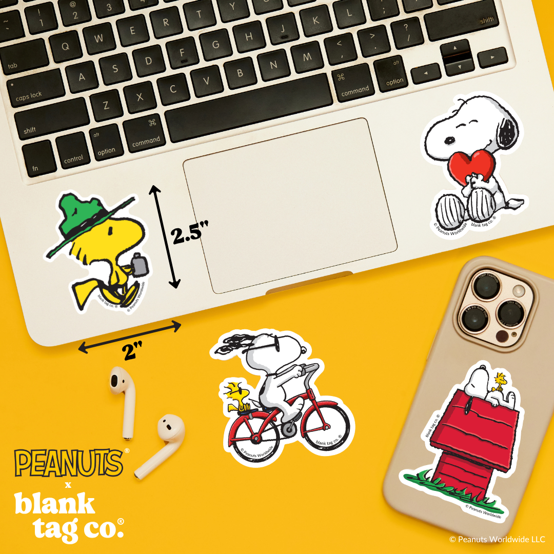 Peanuts® Waterproof Sticker - Camping Woodstock