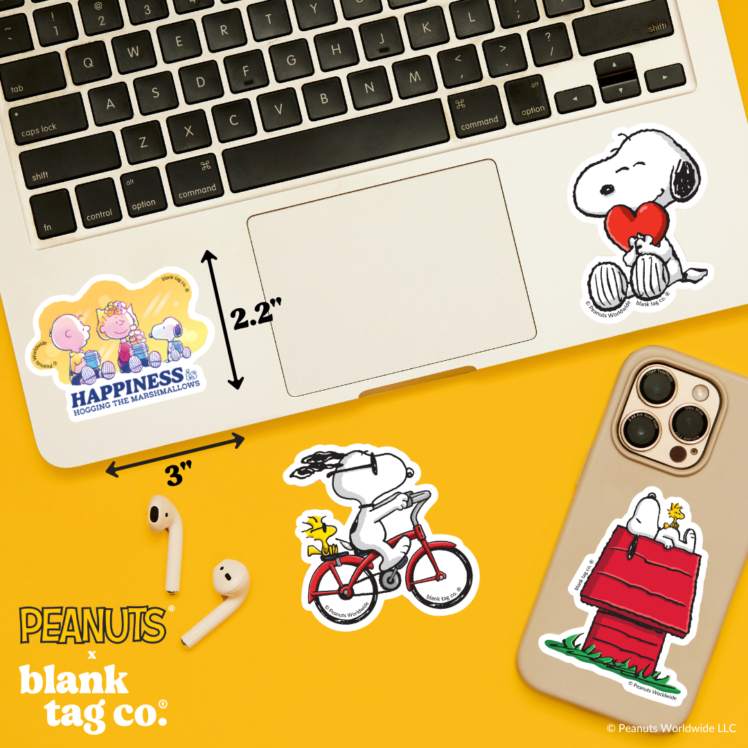 Peanuts® Waterproof Sticker - Happiness Is Hogging The Marshmallows