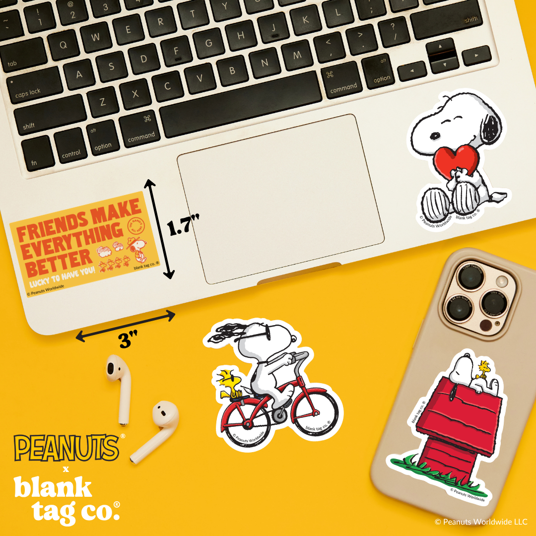 Peanuts® Waterproof Sticker - Friends Make Everything Better