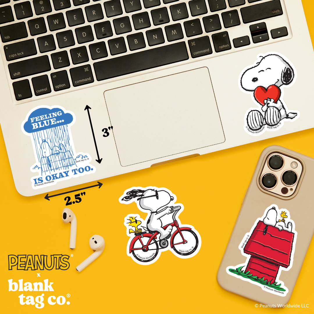 Peanuts® Waterproof Sticker - Feeling Blue Is Okay Too