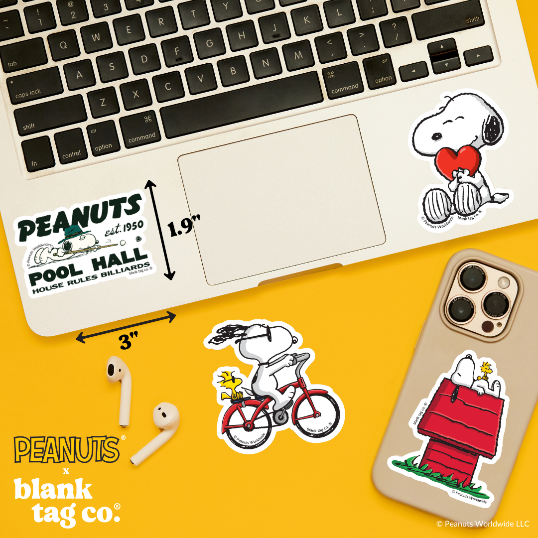 Peanuts® Waterproof Sticker - Peanuts Pool Hall