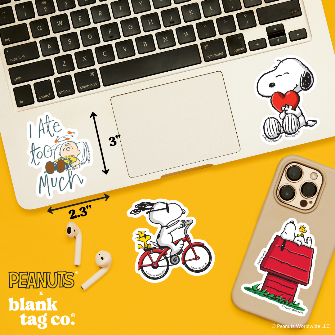 Peanuts® Waterproof Sticker - I Ate Too Much