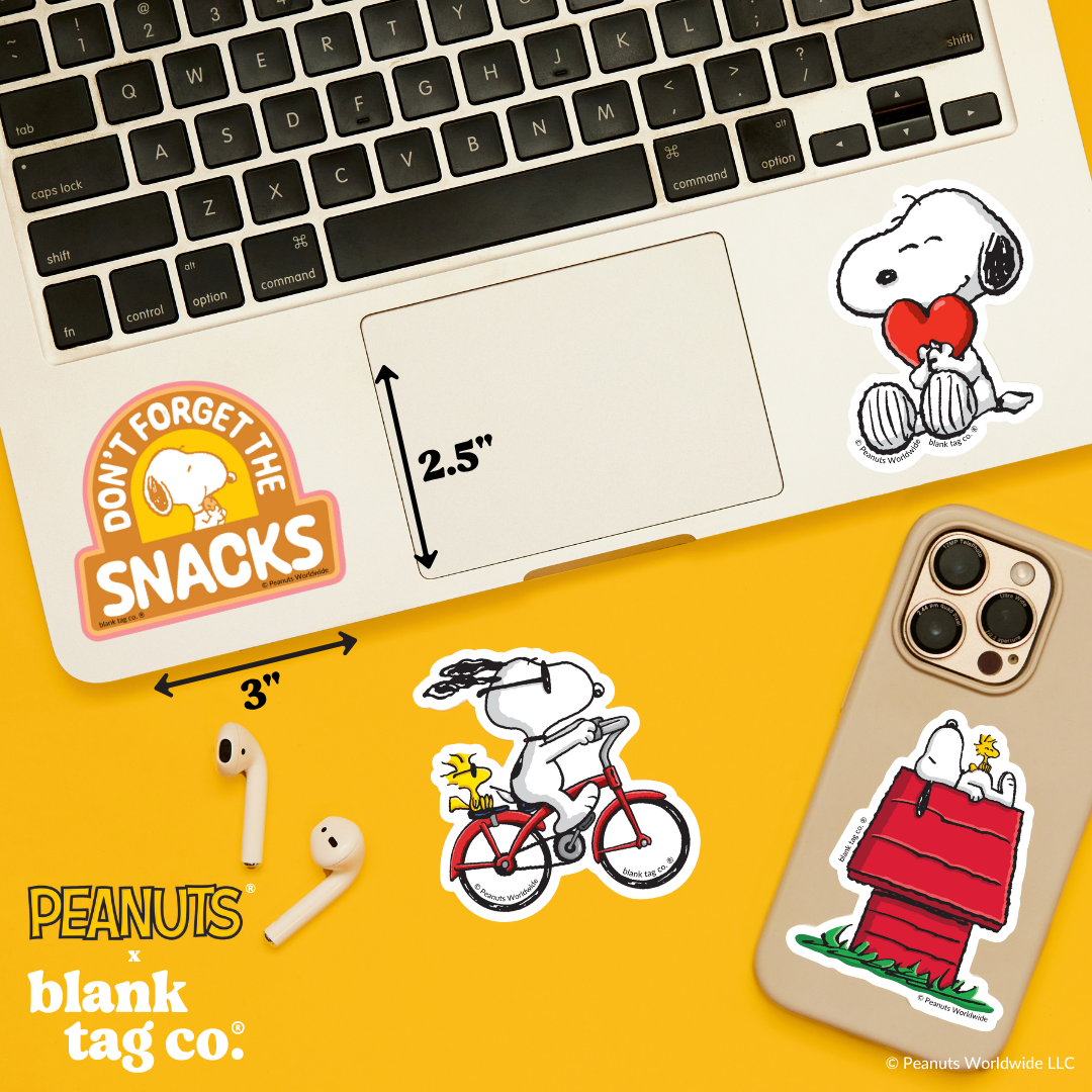 Peanuts® Waterproof Sticker - Don't Forget The Snacks