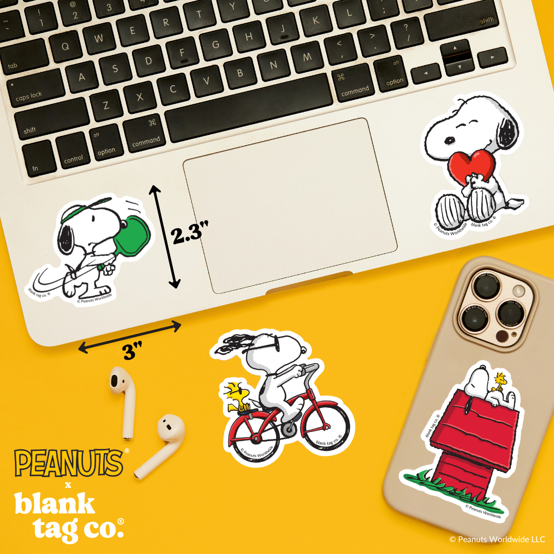 Peanuts® Waterproof Sticker - Snoopy Playing Pickleball
