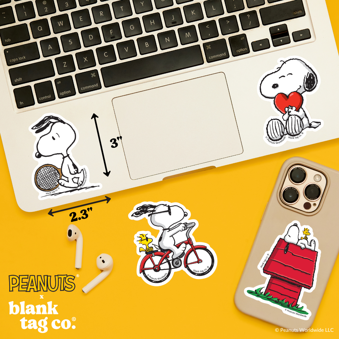 Peanuts® Waterproof Sticker - Sad Tennis Snoopy