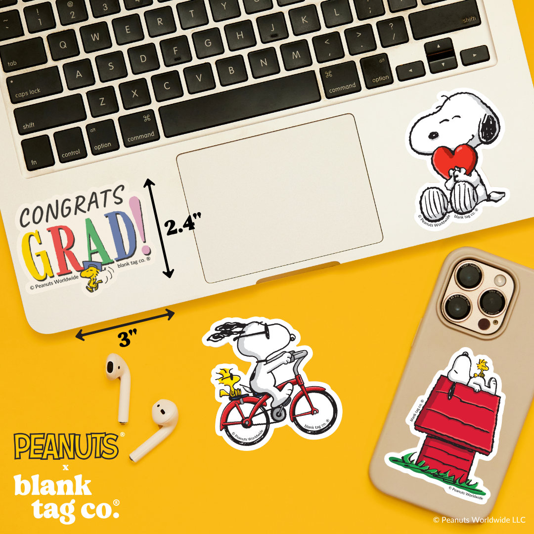 Peanuts® Waterproof Sticker - Congrats Grad
