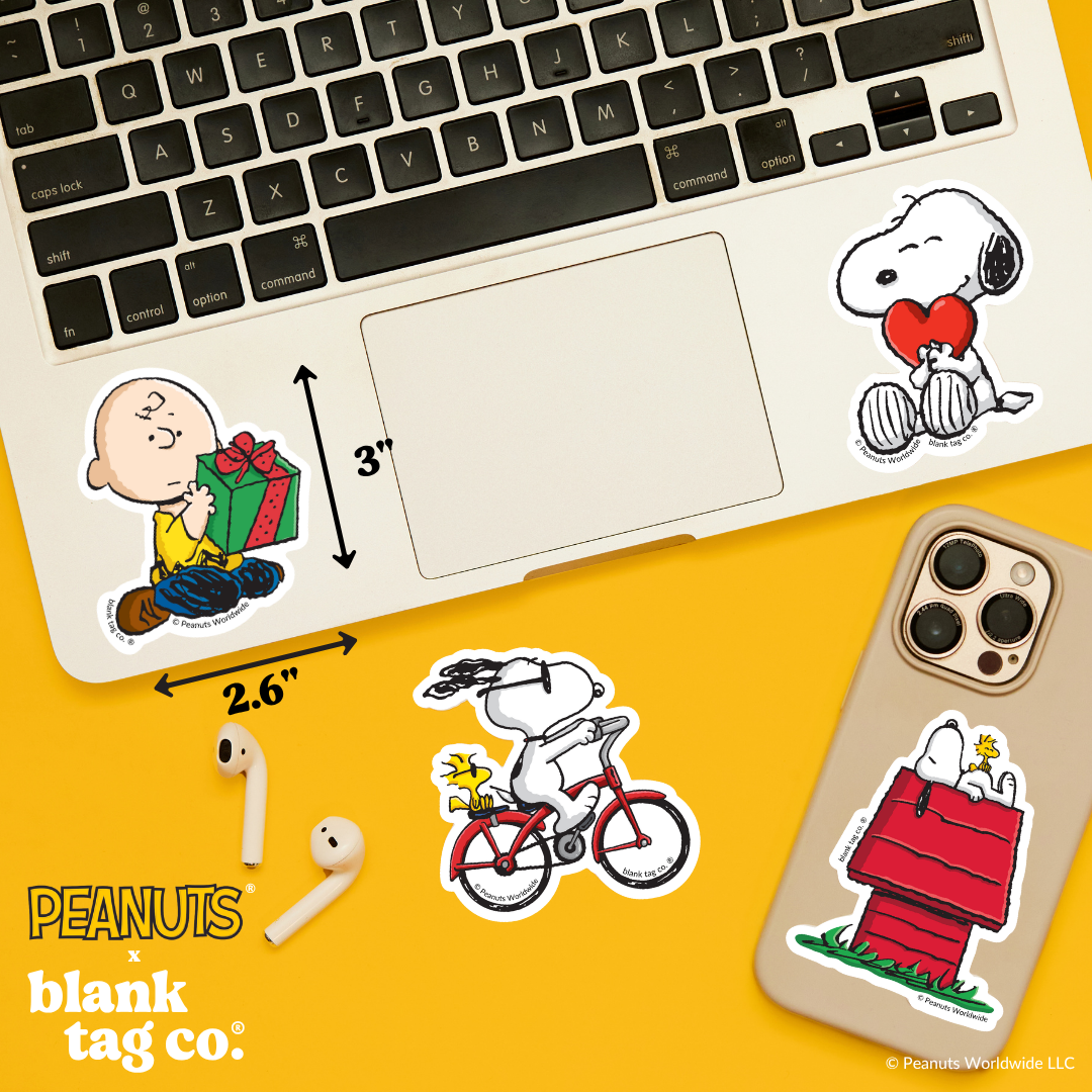 Peanuts® Waterproof Sticker - Charlie With A Gift