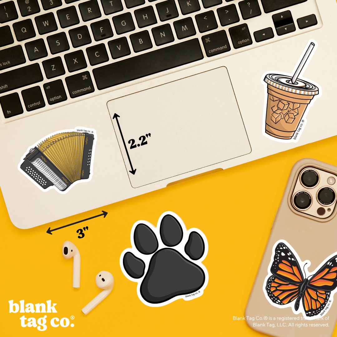 Blank Tag Co.® Waterproof Sticker - Accordion