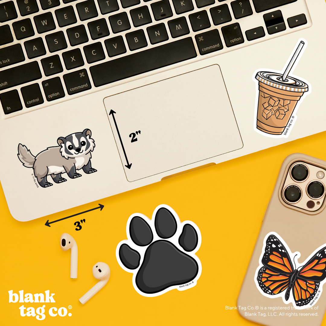 Blank Tag Co.® Waterproof Sticker - American Badger